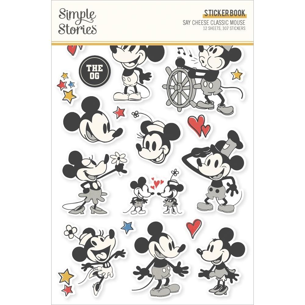 LIBRO DE CALCOMANÍAS COLECCIÓN CLÁSICA MICKEY MOUSE (12 HOJAS)
