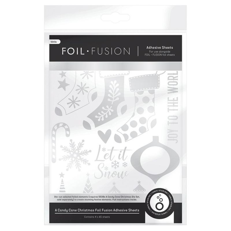 HOJAS ADHESIVAS FOIL FUSION A CANDY CANE CHRISTMAS