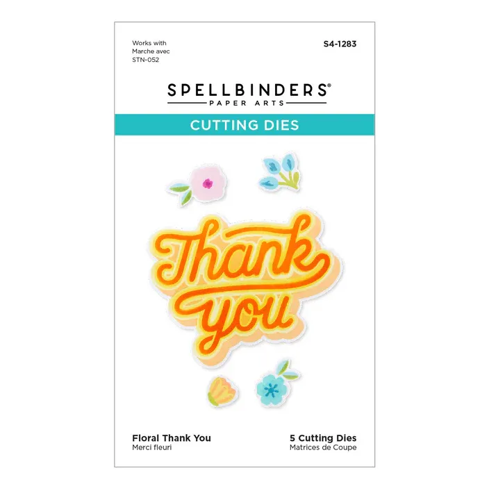 SET DE TROQUELES Y STENCILS "THANK YOU"