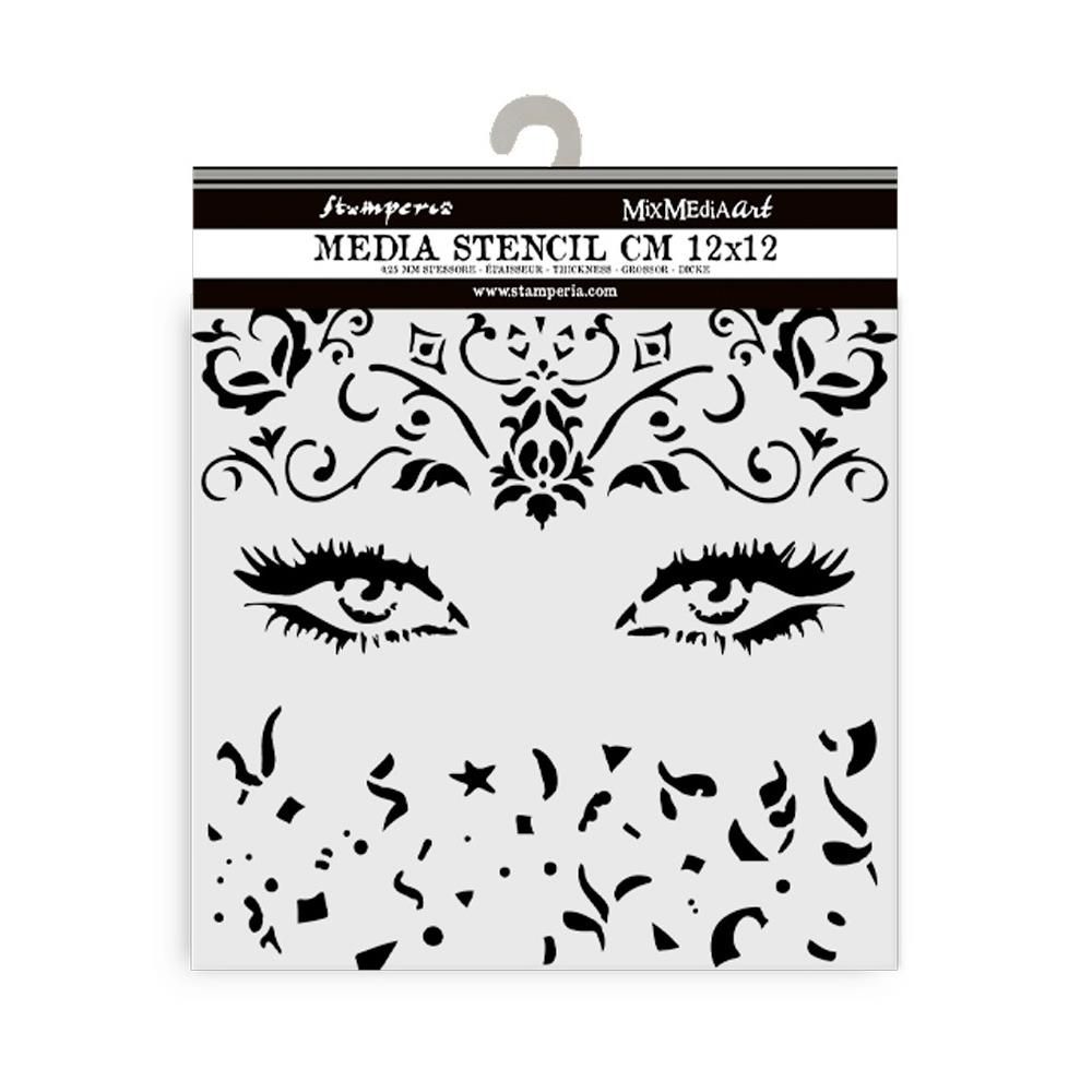 STENCIL MASQUERADE EYES
