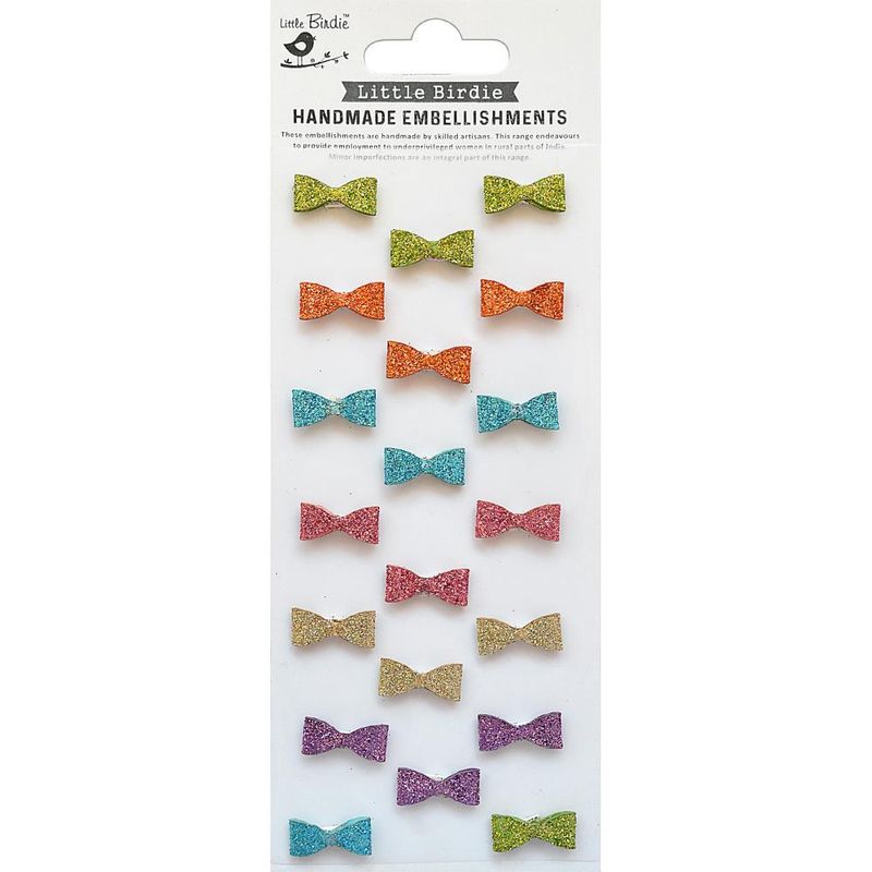 CALCOMANÍAS MOÑITAS GLITTER