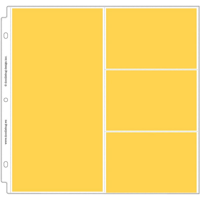 PROTECTORES DE PÁGINA 12X12 CON BOLSILLOS DE 6X12 Y 4X6 DE DOODLEBUG (12/PAQ)