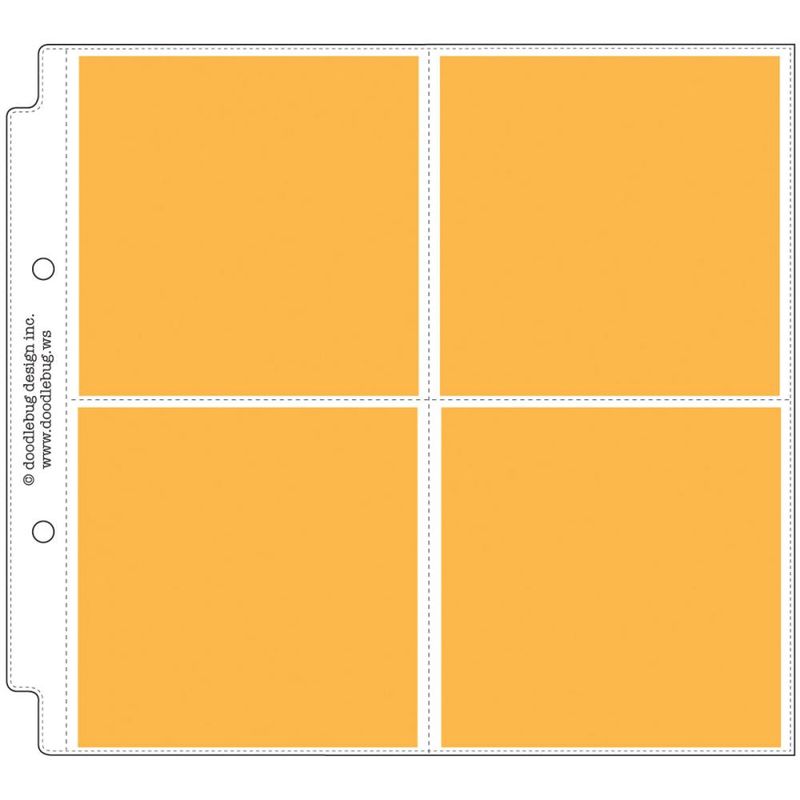 PROTECTORES DE PÁGINA 8X8 EN 4 BOLSILLOS 4&quot;X4&quot; DE DOODELBUG