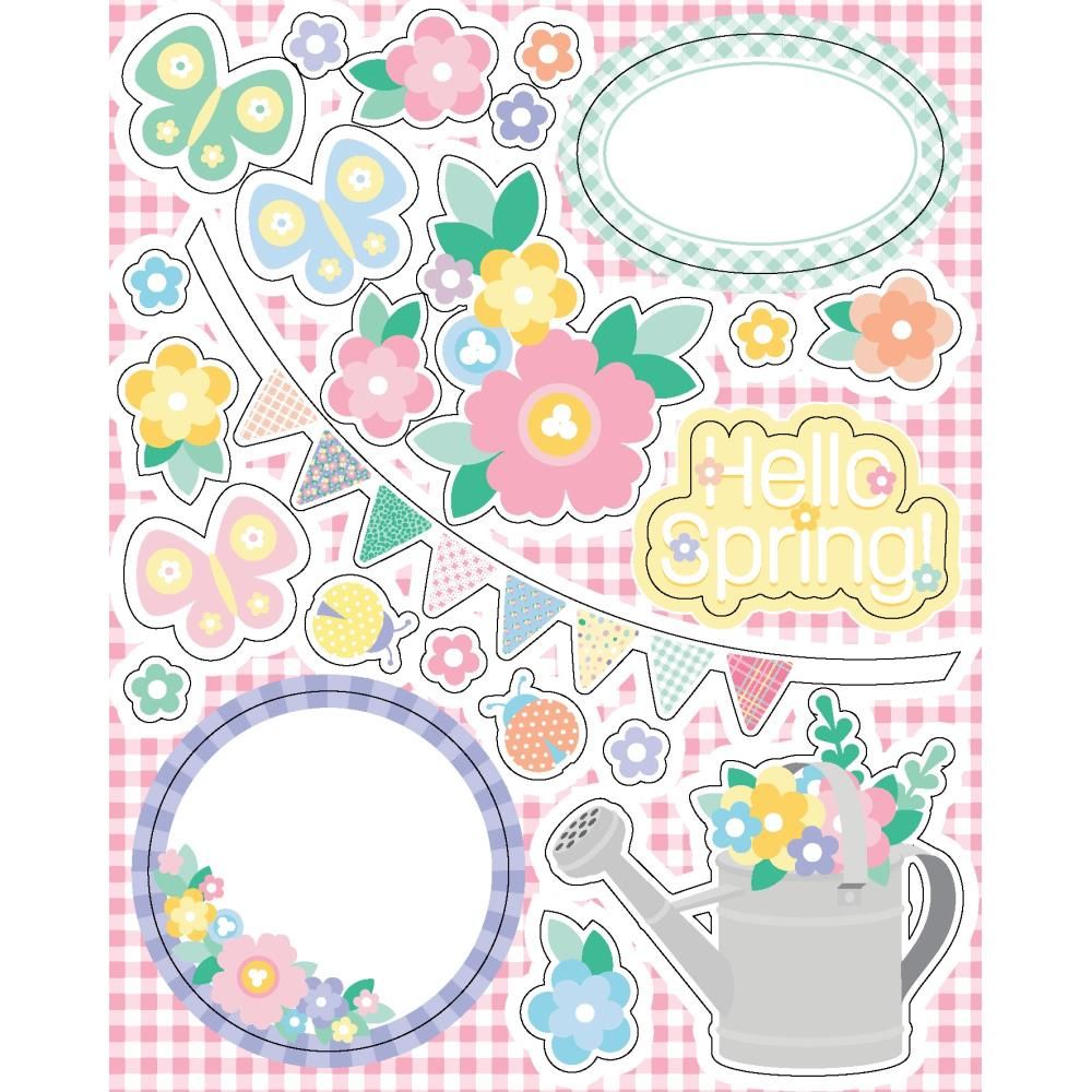 12 HOJAS DE STICKERS DE PRIMAVERA (2 DISEÑOS)