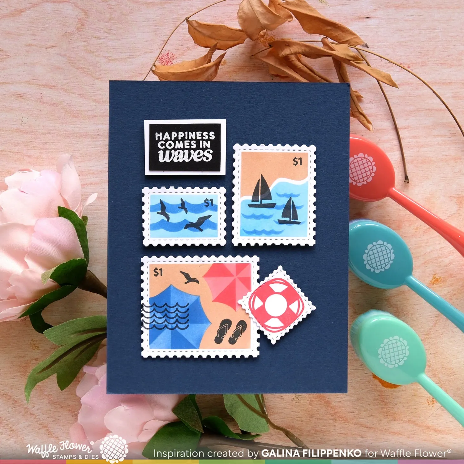 SELLOS POSTAGE COLLAGE DÍAS DE PLAYA