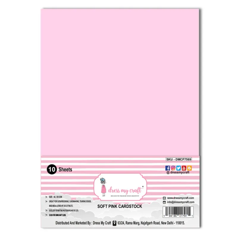 CARTULINA ROSA SUAVE - A4 - 250 GRMS/M2