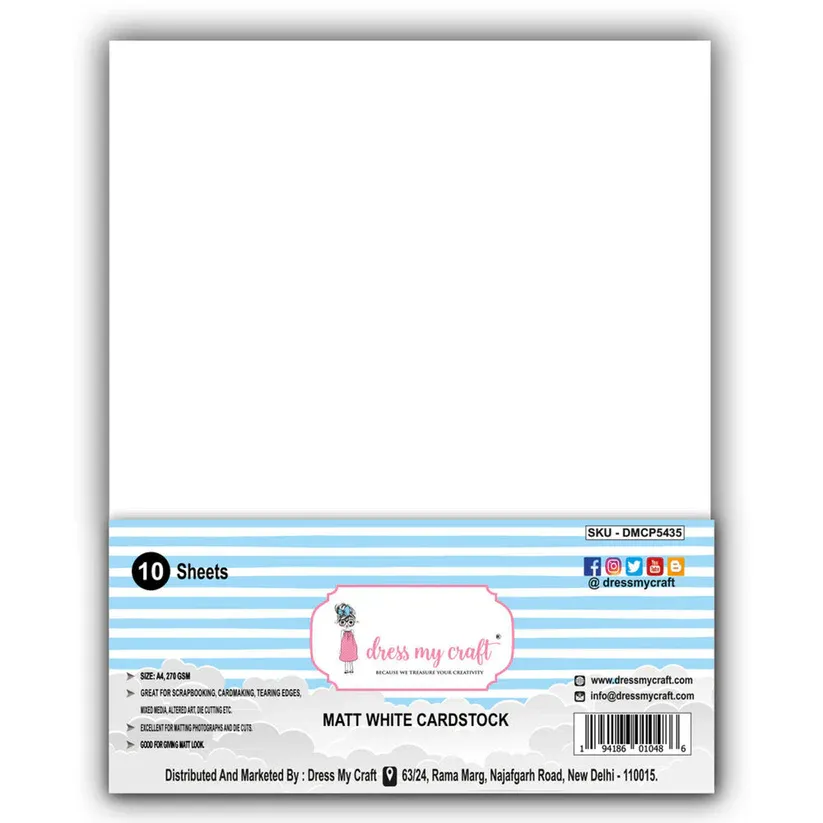 CARTULINA BLANCA MATE - A4 - 270 GRM/M2 (NUEVA Y MEJORADA)