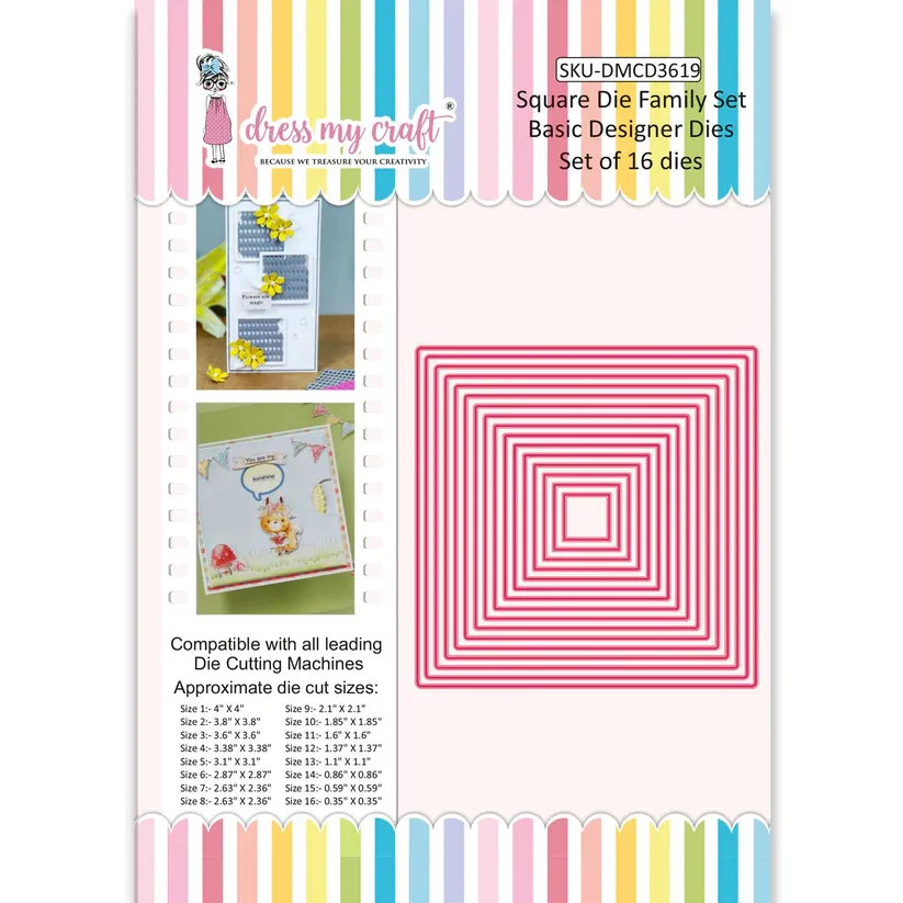 TROQUELES ANIDADOS CUADRADOS