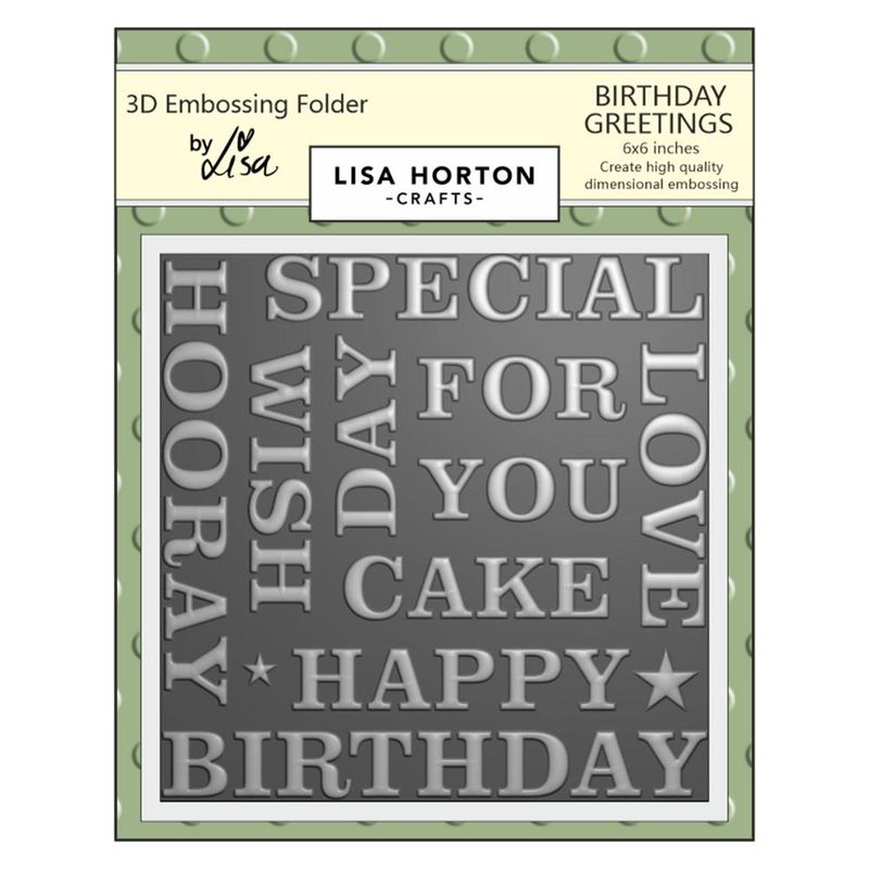 FOLDER DE EMBOSAR BIRTHDAY GREETINGS