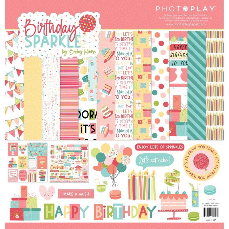 KIT 12X12 BRILLO DE CUMPLEAÑOS