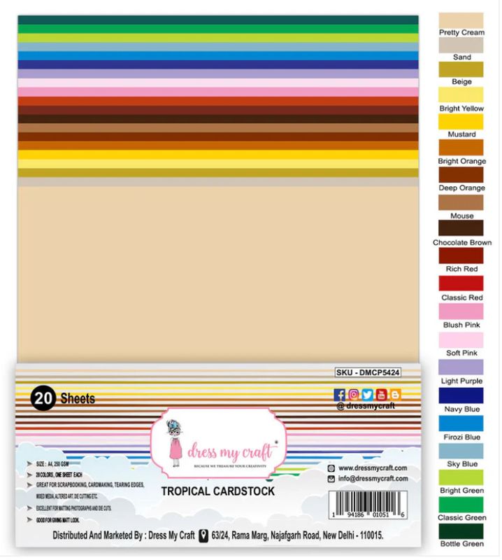 STACK A4 - 270 GRMS - TROPICAL (20 HOJAS)