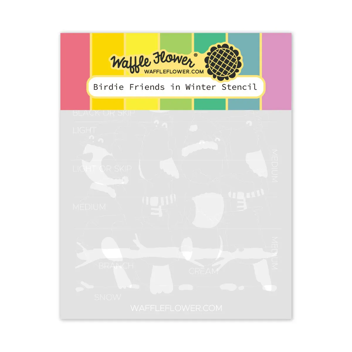 STENCIL PAJARITOS DE INVIERNO