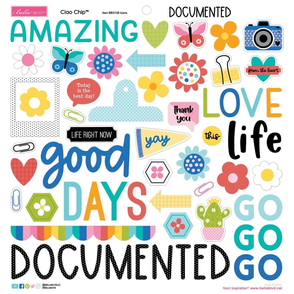CHIPBOARD STICKERS 12X12