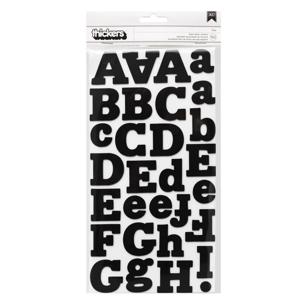 LETRAS DE FOMI ERIC NEGRAS (2 HOJAS DE LADO Y LADO)