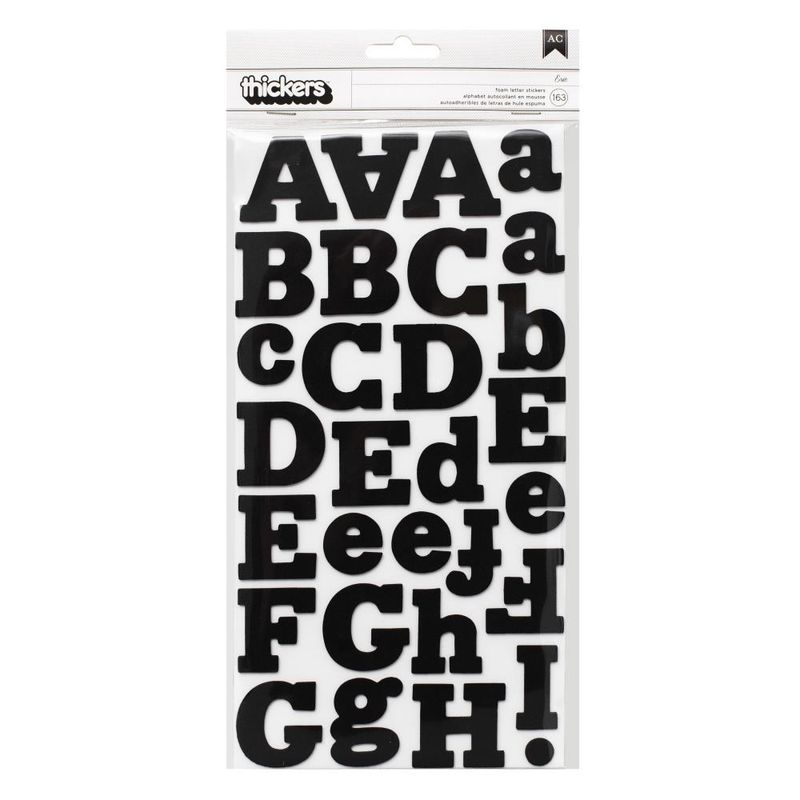 LETRAS DE FOMI ERIC NEGRAS (2 HOJAS DE LADO Y LADO)