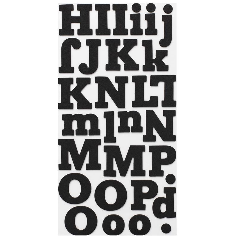 LETRAS DE FOMI ERIC NEGRAS (2 HOJAS DE LADO Y LADO)