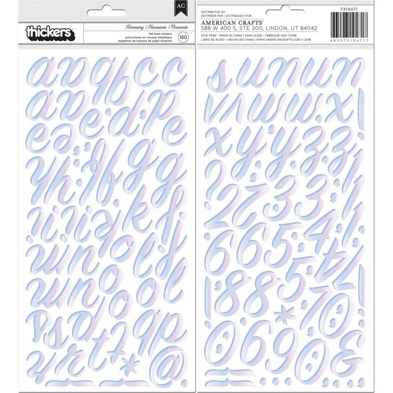 LETRAS HARMONY CON FOIL IRIDISCENTE