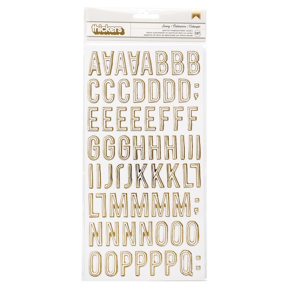 LETRAS SWING CON FOIL DORADO