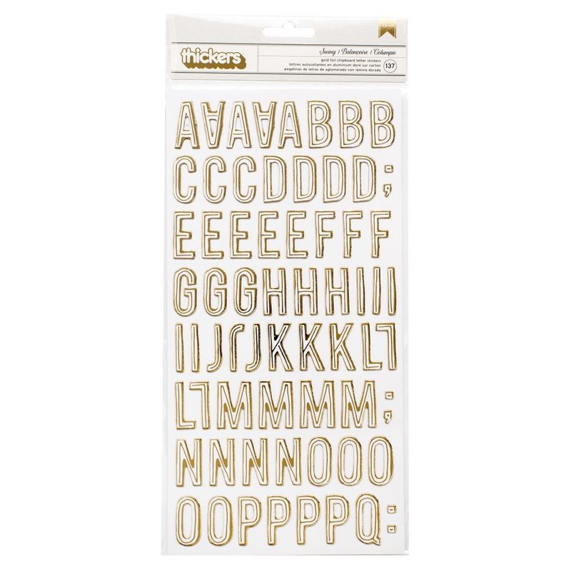 LETRAS SWING CON FOIL DORADO