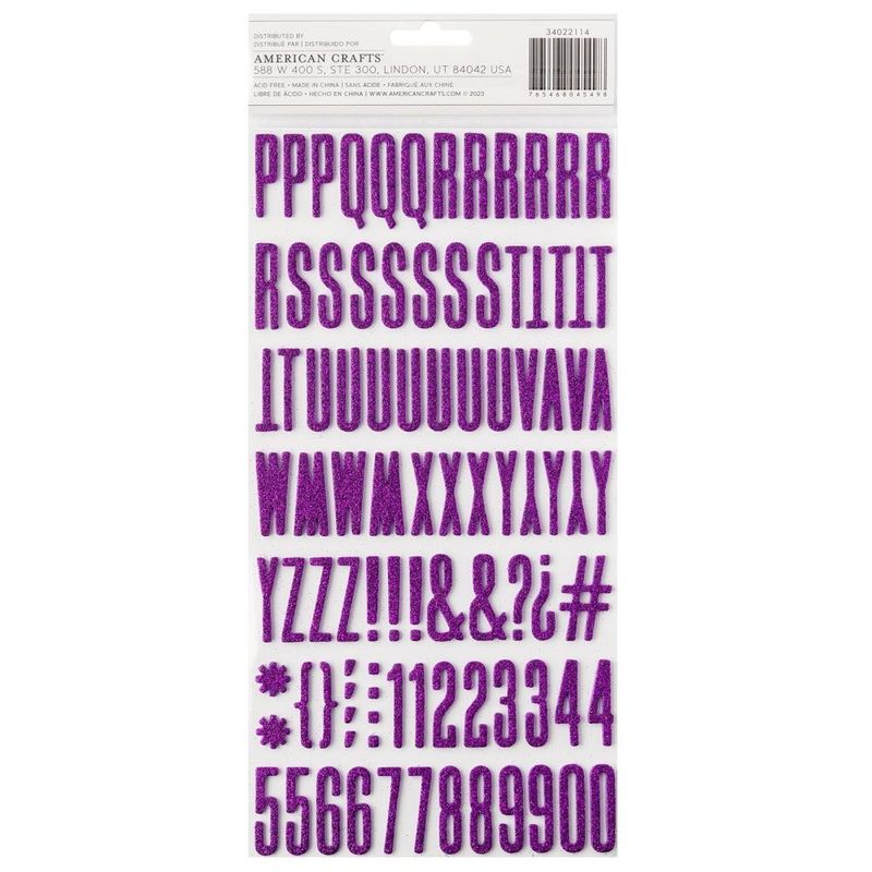 LETRAS GLITTER MORADO