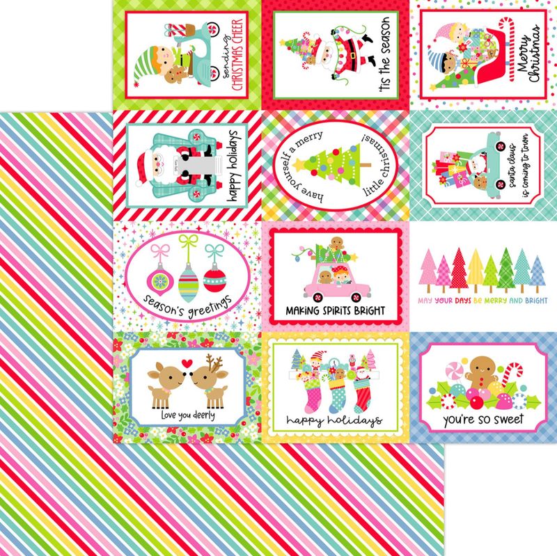 MERRY &amp; BRIGHT - CARDSTOCK 12X12
