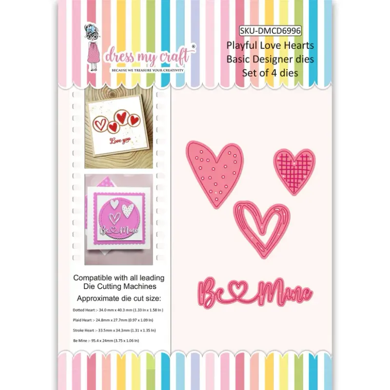 TROQUEL DE CORAZONES DE AMOR JUGUETÓN