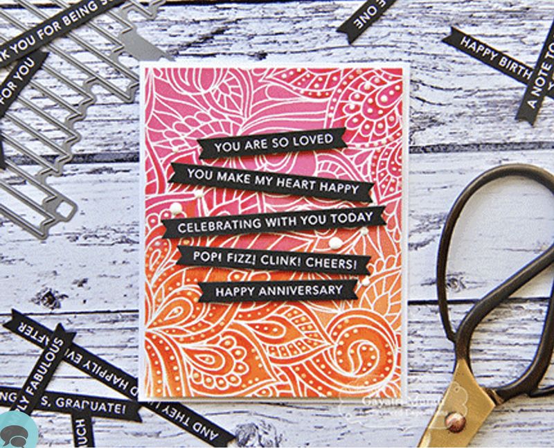 SET DE TROQUELES Y SELLOS EN TIRAS - SENTIMIENTOS SIMPLES -