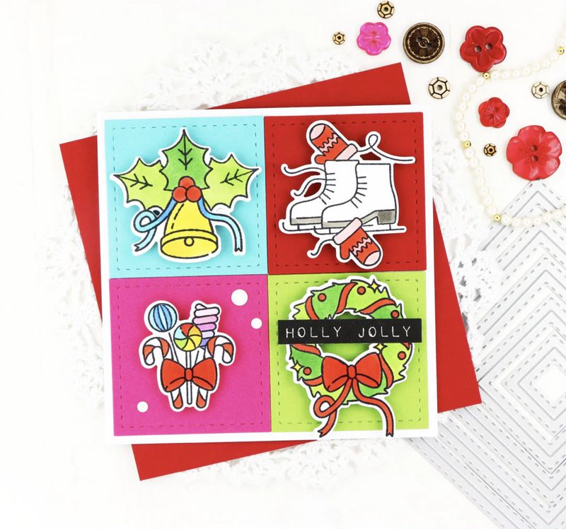 TROQUELES ANIDADOS DE CUADROS COSIDOS (5 TROQUELES)