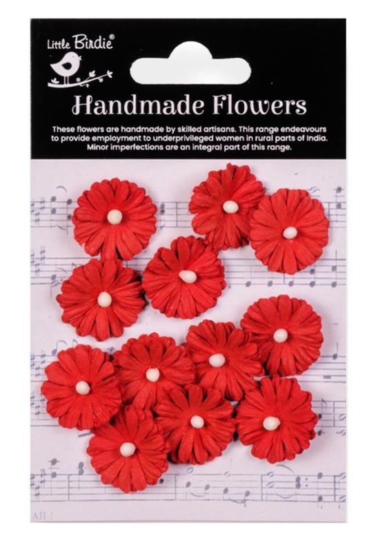 FLORES DE PAPEL LARISA CARDINAL RED