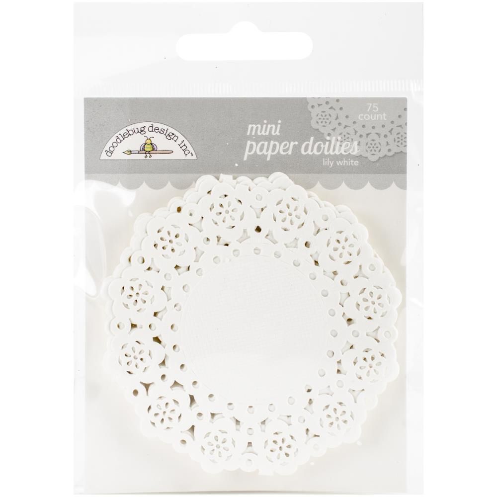 MINI DOILIES 3X3 LILY WHITE (75)