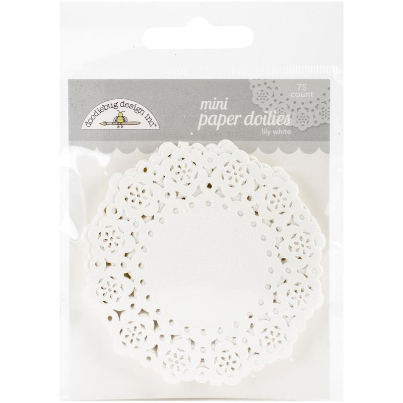 MINI DOILIES 3X3 LILY WHITE (75)