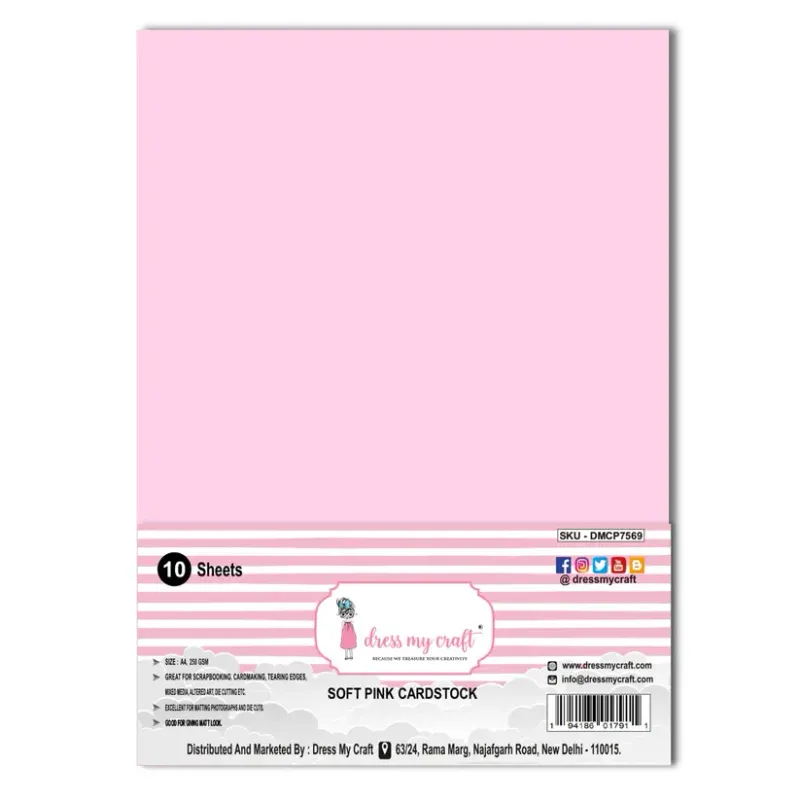 CARTULINA ROSA SUAVE - A4 - 250 GRMS/M2