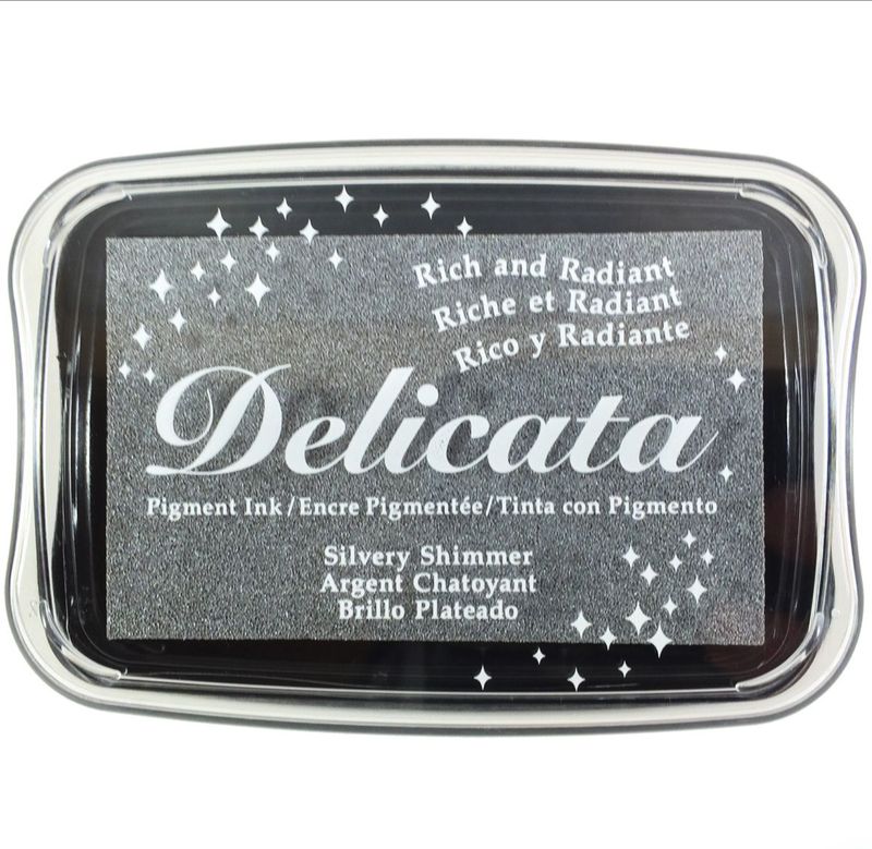 ALMOHADILLA TINTA PIGMENTADA BRILLO PLATEADO