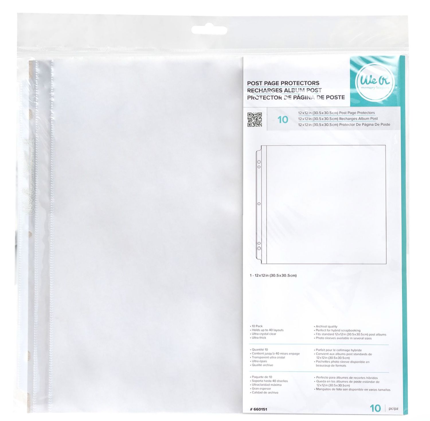 PROTECTORES DE HOJA 12X12 PARA TORNILLITOS (POST)