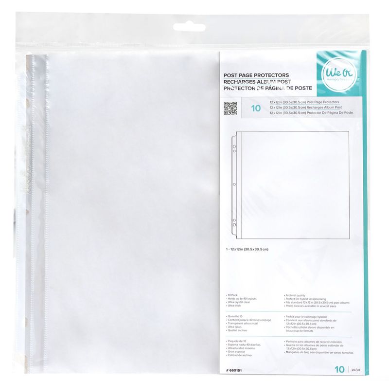 PROTECTORES DE HOJA 12X12 PARA TORNILLITOS (POST)