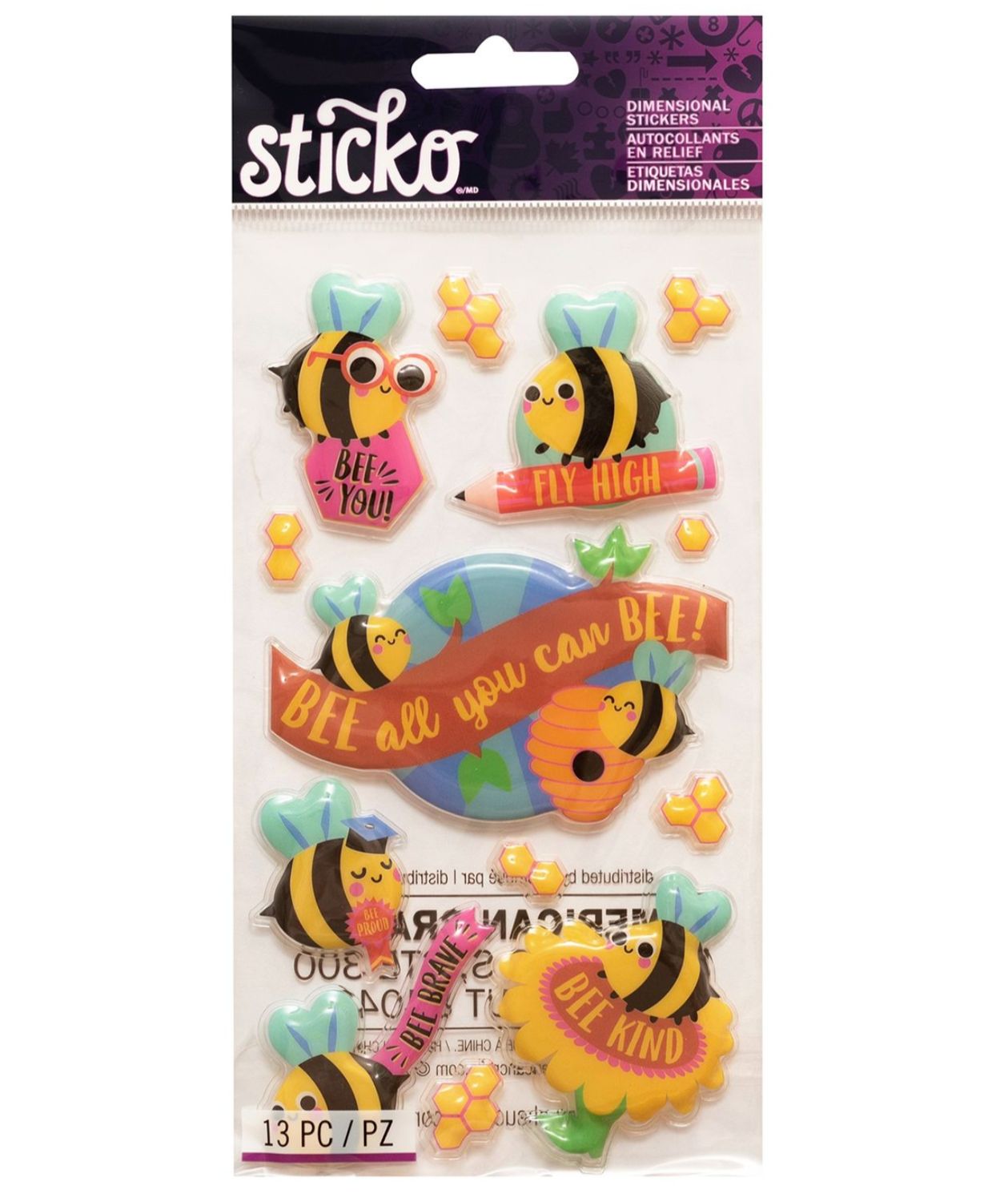 CALCOMANÍA ABEJA ESCOLAR