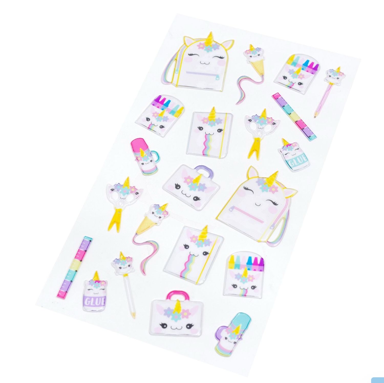 CALCOMANÍAS UNICORNIO ESCOLAR