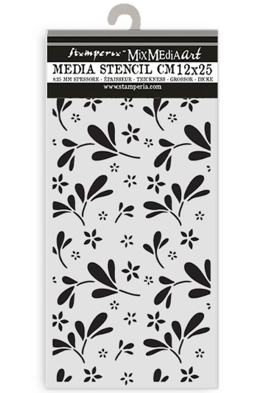 STENCIL PATRÓN DE FLORES GRANDES FAMILY