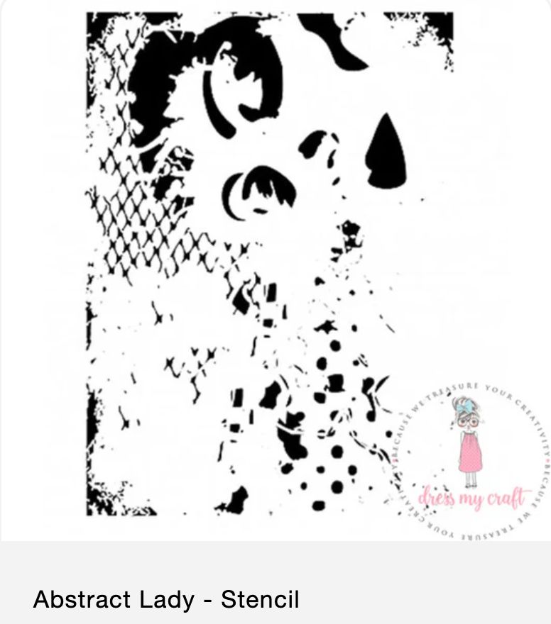 STENCIL A4 DAMA ABSTRACTA