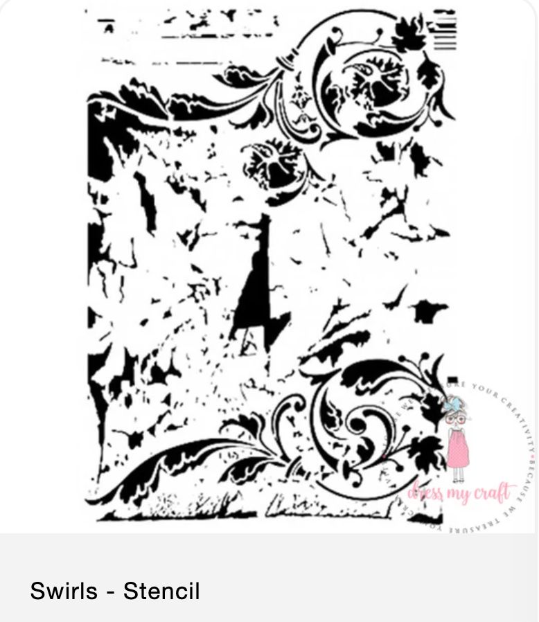 STENCIL A4 SWIRLS