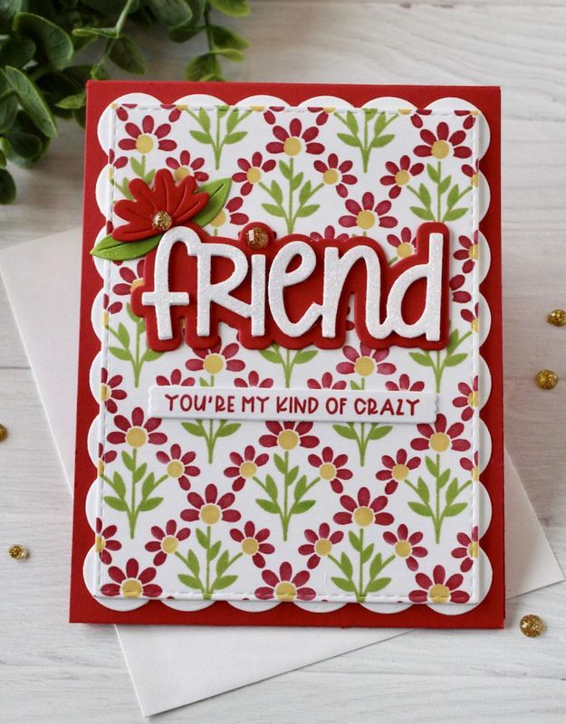 SET DE TROQUELES Y SELLOS EN TIRAS - SENTIMIENTOS DE AMISTAD 2 -