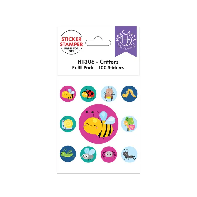 REFILL STICKERS BICHOS (100)