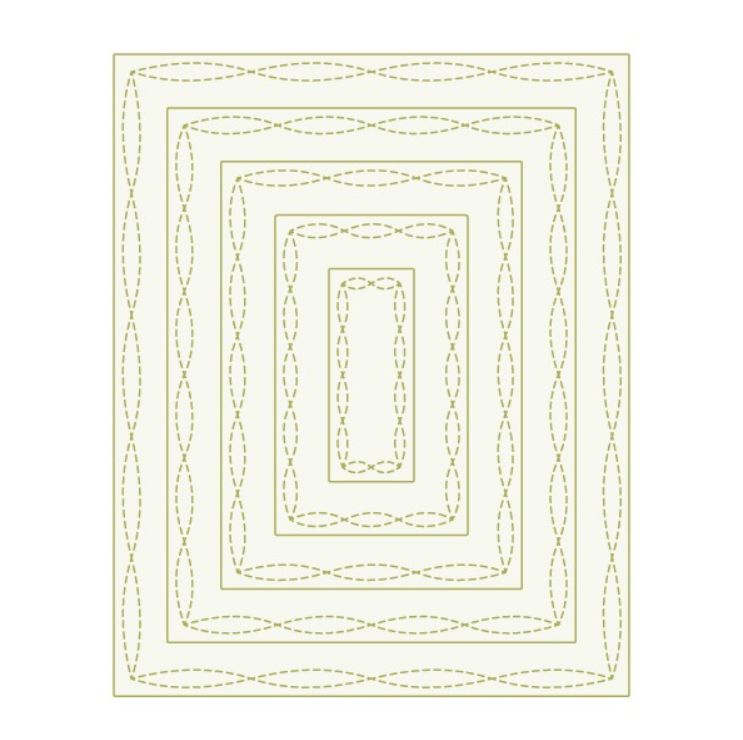 TROQUEL FUNNY STITCH RECTANGLE THE APRIL'S FLOWERS