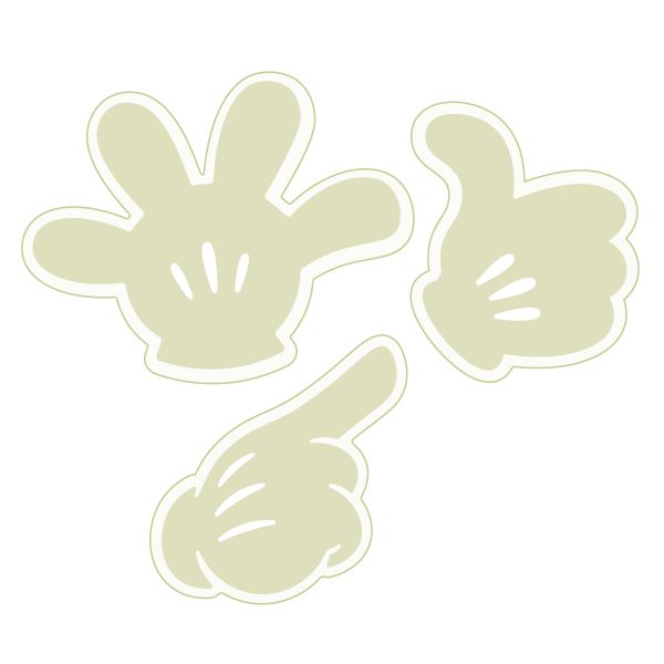 TROQUEL MANOS MICKEY THE APRIL'S FLOWERS