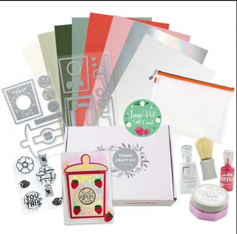 KIT DE MANUALIDADES TONIC-No. 78 TARJETA  DE REGALO PARA TARRO DE MERMELADA