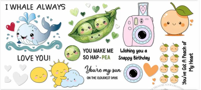 CALCOMANÍAS STICK 'N PEEL - HAPPY PEA MOMENTS