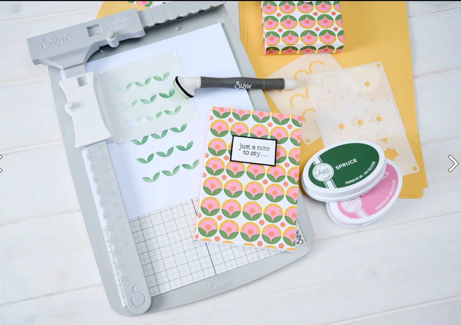 SIZZIX STENCILS EN CAPAS PRINT &amp; PATTERN MARGARITAS (4/PAQ) DE CATHERINE POOLER