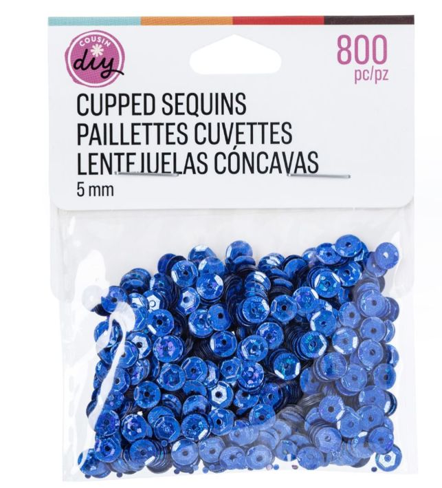 LENTEJUELAS EN FORMA DE COPA AZUL ROYAL