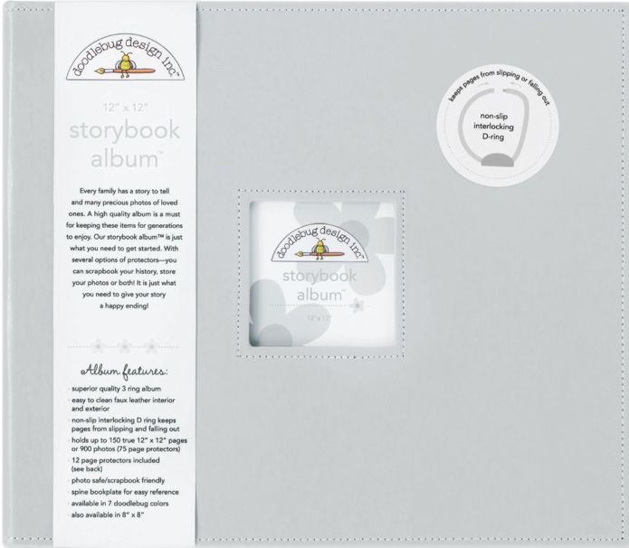 ALBUM DOODLEBUG D-RING 12"X12" GRAY