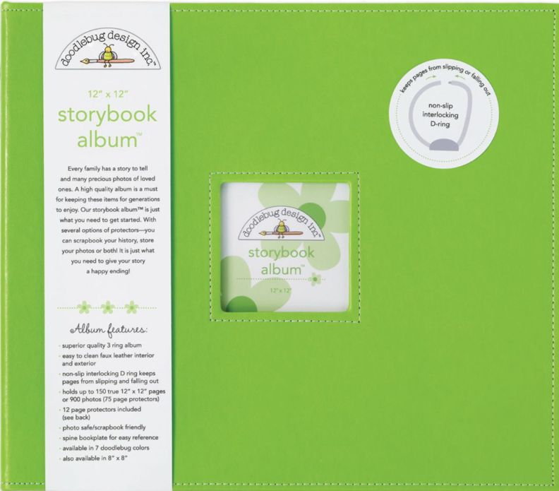 ALBUM DOODLEBUG D-RING 12"X12" LIMEADE